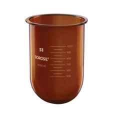 Borosil 1000ml Amber Graduated Dissolution E Flask, 4267029