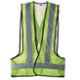 Yaya Medium Polyester 3 Sided Green Open Safety Jacket with 2 inch Grey Reflective Tape (Pack of 3)