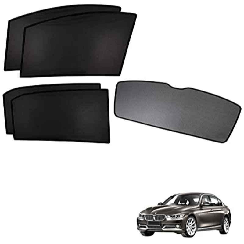 Kozdiko 5 Pcs Polyester Black Non Magnetic Window & Rear Sun Shades Set for BMW 3 Series