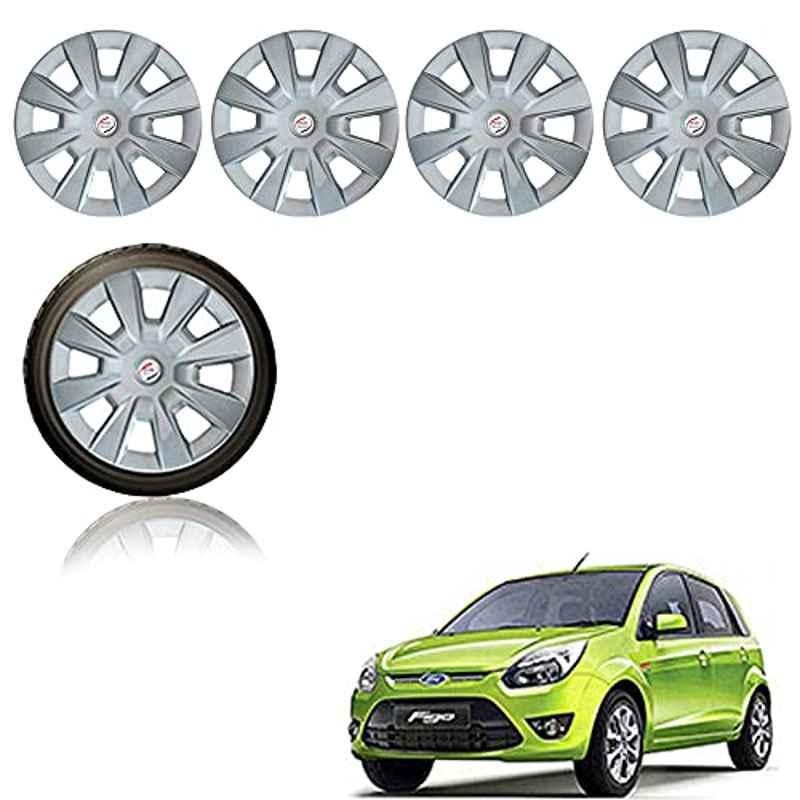 Auto Pearl 4 Pcs 14 inch ABS Silver Car Wheel Cover Set for Ford Figo Type 1
