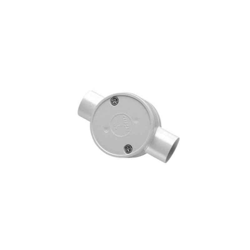 Clipsal 25mm Silver 2 Way Circular Junction Box, E240/25/2
