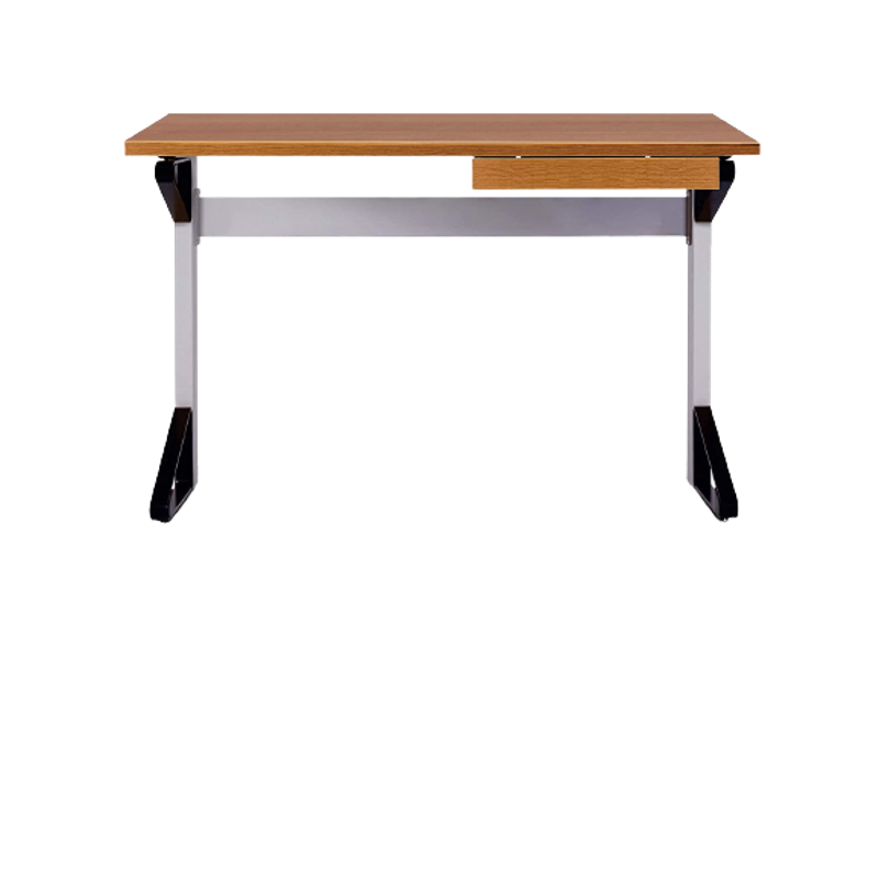 Wipro Flexiwork Engineered Wood & Metal Walnut Bronze Office Table, EFWSS12060XXXX