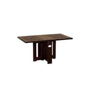 Angel Furniture 93.98x53.34x45.72cm Brown Walnut Finish Solid Wood Foldable Table, AF402W