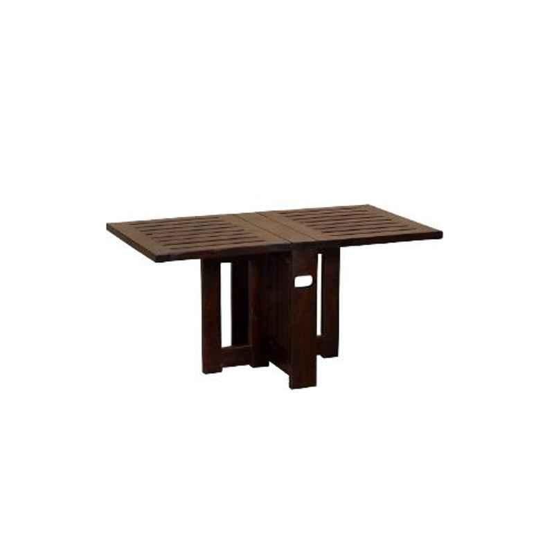 Angel Furniture 93.98x53.34x45.72cm Brown Walnut Finish Solid Wood Foldable Table, AF402W
