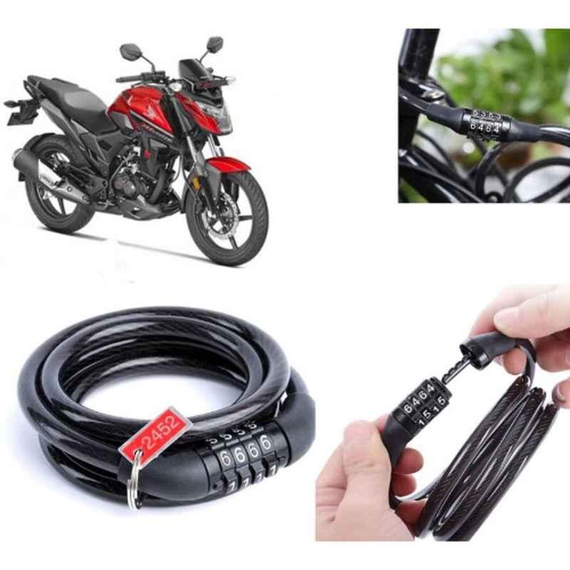Auto Pearl PVC & Plastic Black Combination Cable Lock for X-Blade, 788