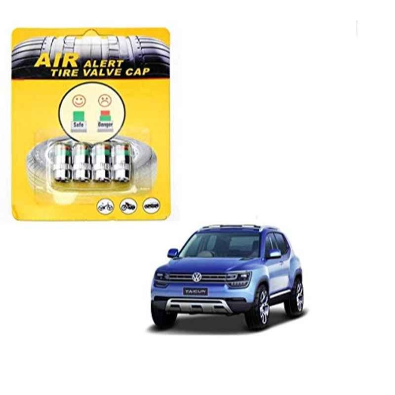 Kozdiko 4 Pcs Iron Air Pressure Alert Car Tyre Valve Caps Set for Volkswagen Tiguan