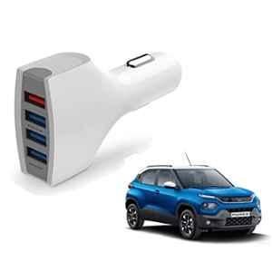 Kozdiko 36W 4.1 White USB Car Fast Charger with 4 Ports for Tata Punch