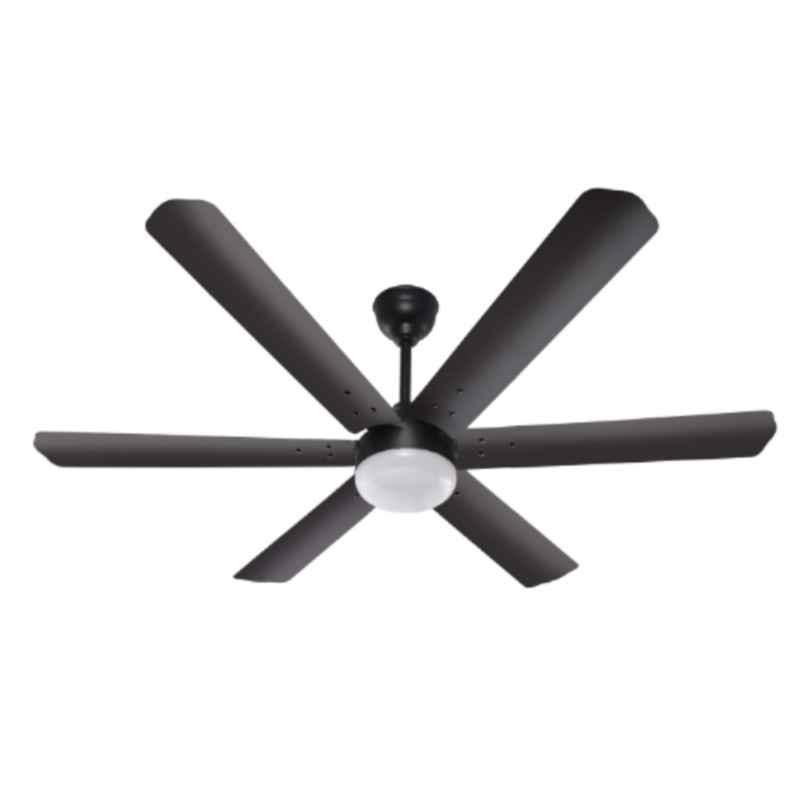 Airelec Gloria Brassica 32W 300 rpm 0.5 W LED 5 Star 6 Blade BLDC Ceiling Fan with Remote & 2 Years Warranty Sweep: 1200mm Smoke Brown AIRCFB1-03