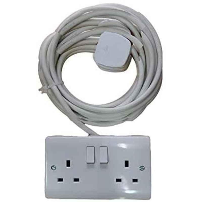 Abbasali 13A 2.5x3Core Double Socket Extension with 30m Wire