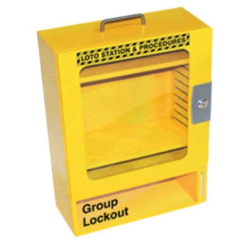 Loto 530x350x150mm Steel Yellow Lockout Station, LS-6CF-GLBY
