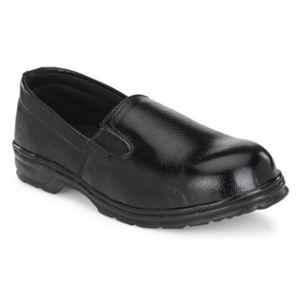 ArmaDuro AD1014 Leather Steel Toe Black Ladies Work Safety Shoes, Size: 4