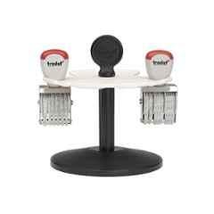 Trodat 12cm Plastic Black & Grey Rotating Hand Stamp Rack, 3008