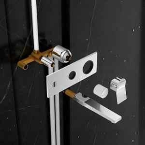 Plantex Pure Brass Concealed Wall Mixer with Spout & Exposed Part Kit/Wall Mixer for Bathroom with Thermostatic Spindle Hot & Cold/7 Year Warranty Chrome (APS-1539)