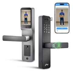 Godrej Neo Pro 7-in-1 Digital Smart Lock for Wooden Door with Camera, View Screen, Wi-Fi, Mobile App & Built-in Doorbell