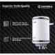 Candes Elentro 15L 2000W Metal White 5 Star Automatic Instant Storage Electric Water Heater with Installation Kit, 15Elentro1CC
