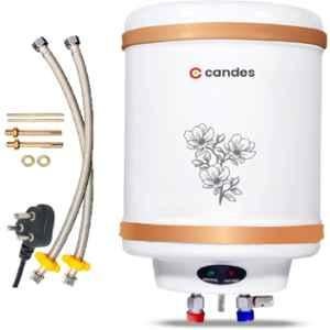 Candes Perfecto 25 Litre 2000W Metal White & Copper Bronze Storage Water Geyser