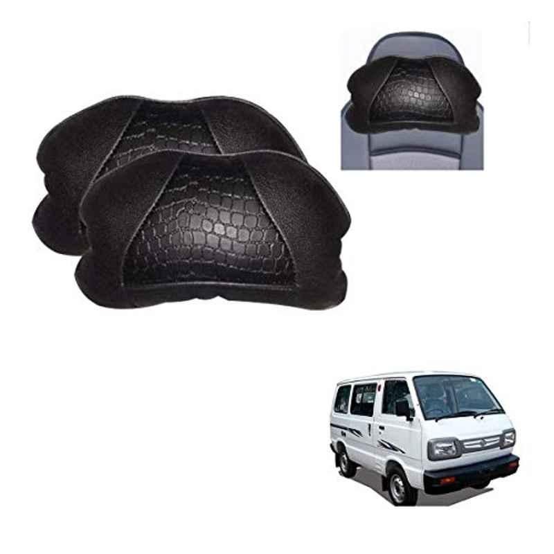 Kozdiko 2 Pcs Black Neck Rest Cushion Pillow Set for Maruti Suzuki Omni
