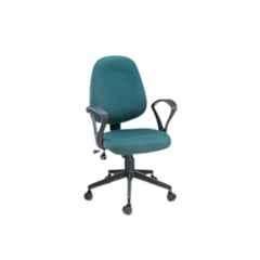 Paradise 48x50x76cm Mild Steel Black & Green Medium Back Revolving Chair, PME-6018