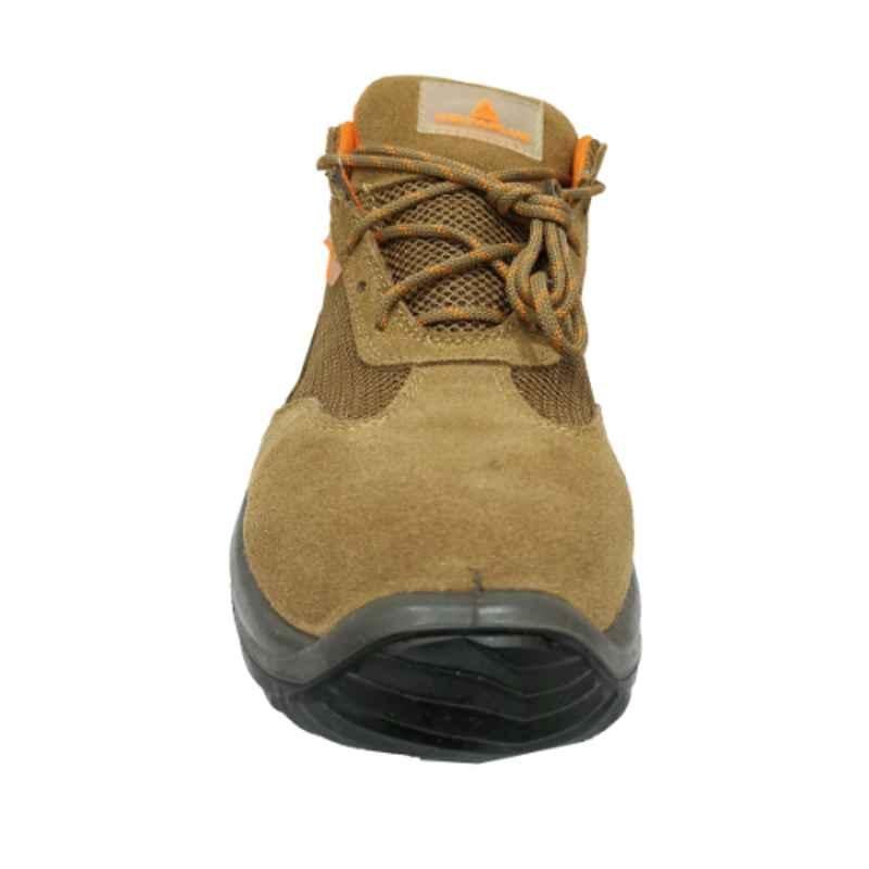 Deltaplus VE Asti S1P Leather & Mesh Beige Dual Density Safety Shoes, Size: 40