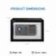 Ozone OES-BAS-i10 20x30x20cm Black & White Safe