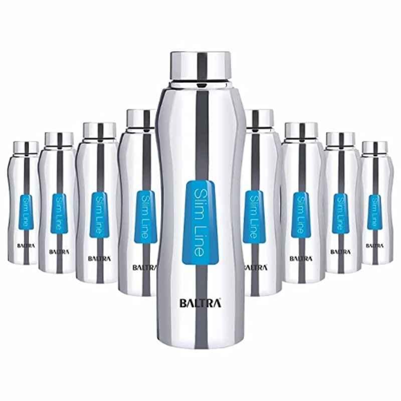 Baltra Relax 750ml Stainless Steel Silver Single Walled Water Bottle, BSL293 (Pack of 9)