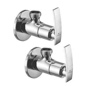 Cliquin Desire Brass Silver Chrome Wall Mounted Angle Valve for Bathroom & Kitchen (Pack of 2)