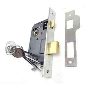 Onjecx 65mm 6 Lever Alloy Steel & Brass Latch Antique Brass Double Action Mortise Door Lock, BML65MM