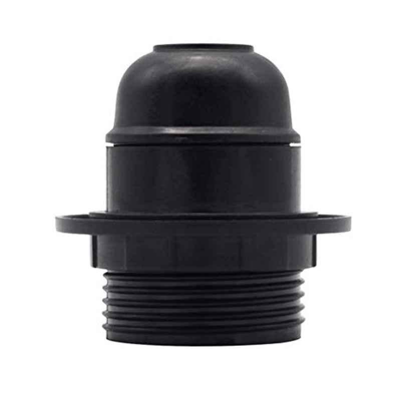 Mobestech E27/E26 Plastic Black Lacquered Vintage Pendant Screw Cap Socket Holder
