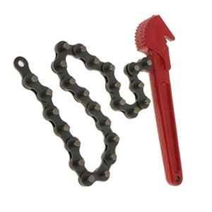 Krost 160mm Double Jaw Design Oil Filter High-Carbon Steel Chain Wrench