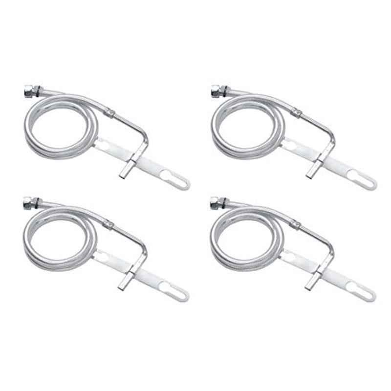 Zesta Stainless Steel Silver Multi Toilet Jet Spray with 1m PVC Hose (Pack of 4)