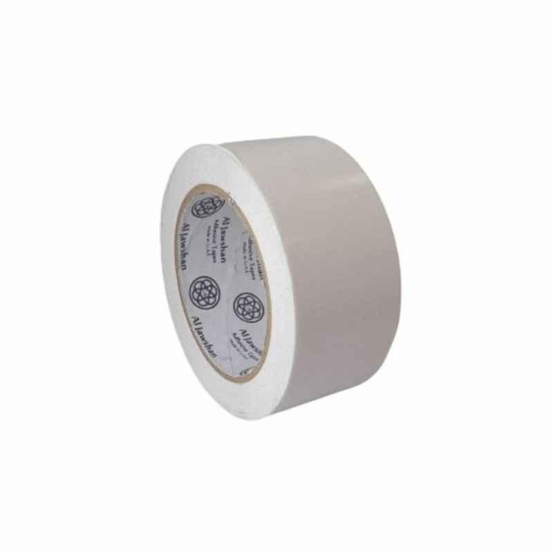 Al Jawshan Double Sided Tissue Tape, JAW058, 48 mmx25 Yards, White, 2 Rolls/Pack