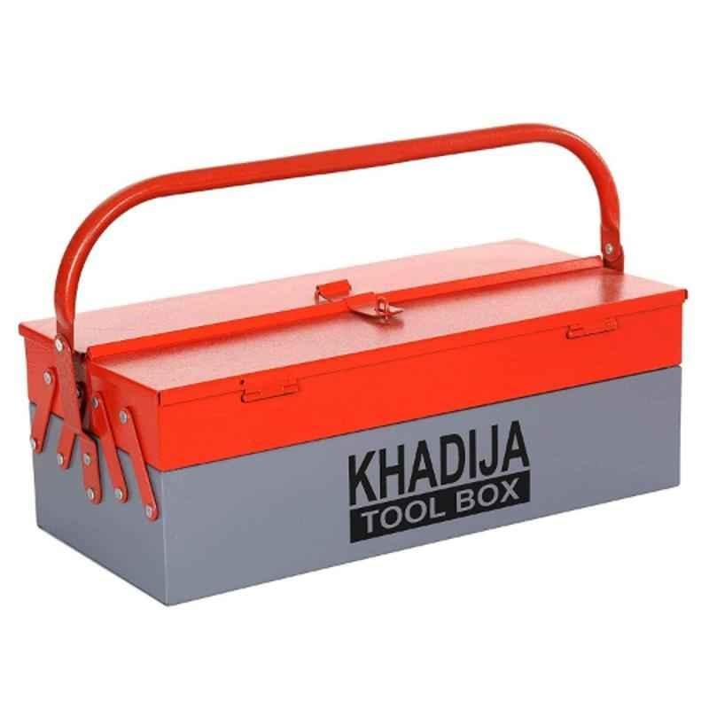 Buy Khadija 3 Compartment Metal Red & Grey Tool Box, TQ-EJQT-XX9Y