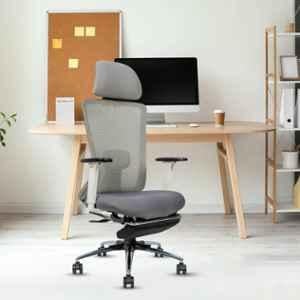 CELLBELL Ergoglide FT Mesh High Back Grey Ergonomic Office Chair with Lumbar Support & Height Adjustable