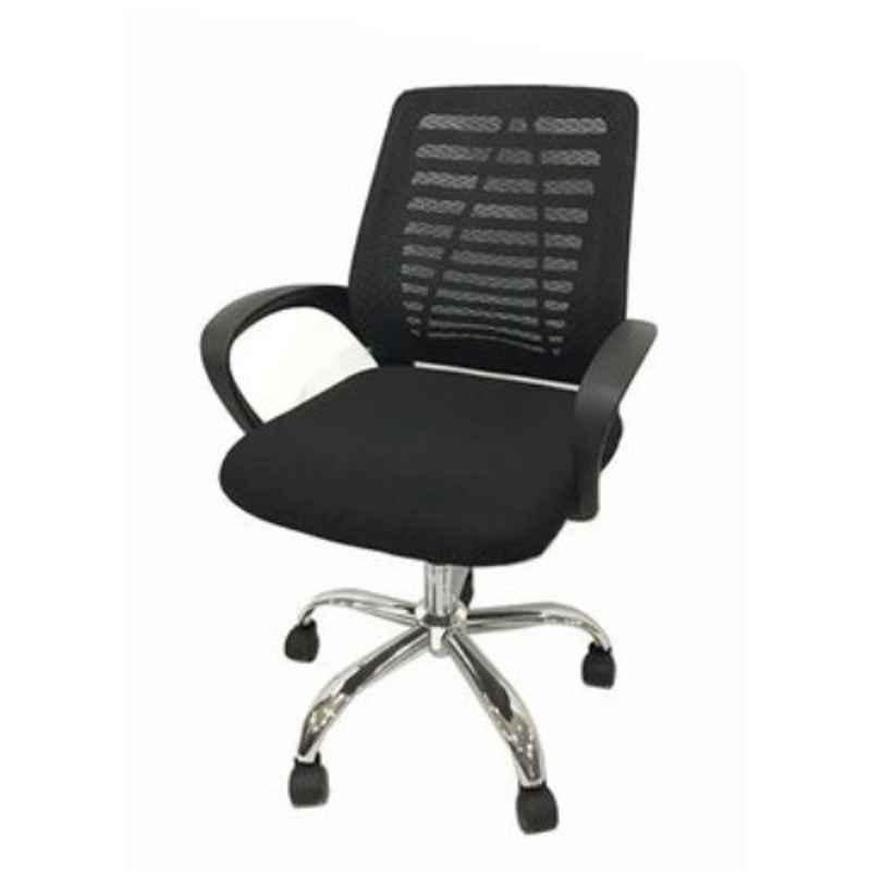 110x50x50cm Stainless Steel Black Comfortable Office Chair