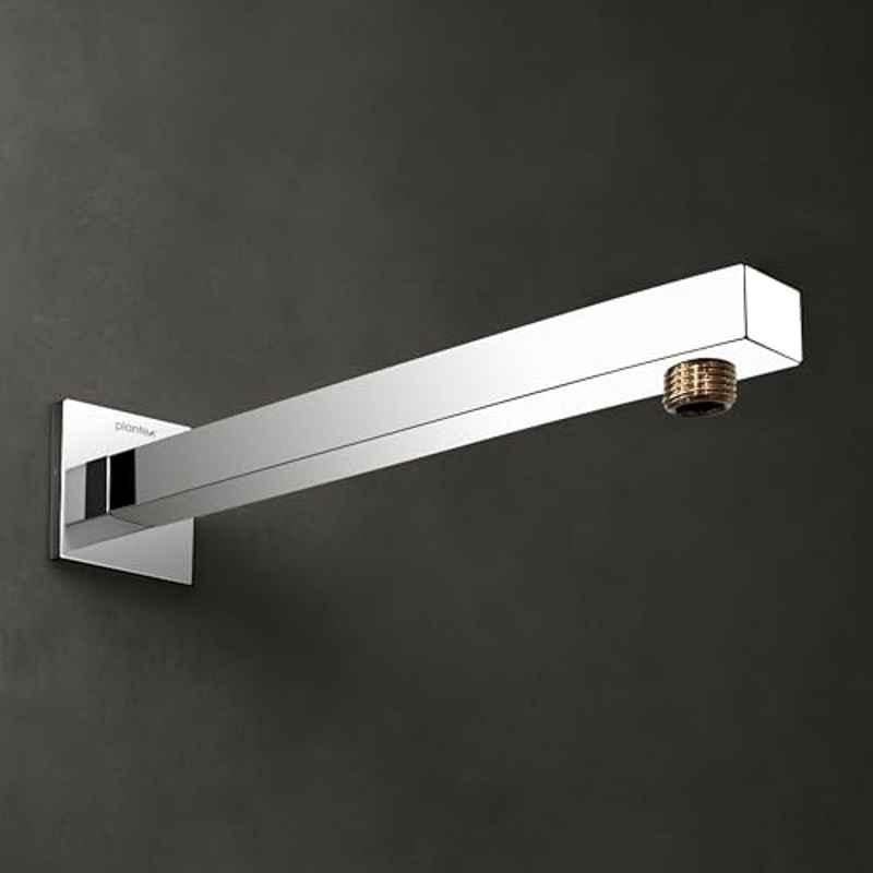Plantex 18 inch Shower Arm for Overhead Shower/Stainless Steel Shower Pipe/Wall Mount Bathroom Fitting with 1/2 inch Thread, APS-1341-CHRM-18INCH-SHOWER-ARM