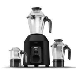Havells Hexo Pulse 1100W Black Mixer Grinder with Stainless Steel Blade & 3 Jars, GHFMGDIK110