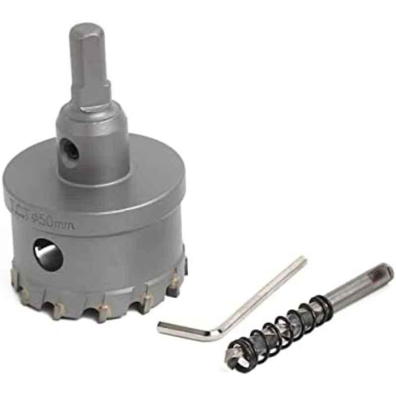 VTOOLS 50mm Tungsten Carbide TCT Hole Saw Cutter with Pilot Drill Bit & Allen Wrench, VT3124