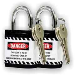 Asian Loto Black Regular Shackle Jacket Padlock, ALC-LPR-KK (Pack of 2)