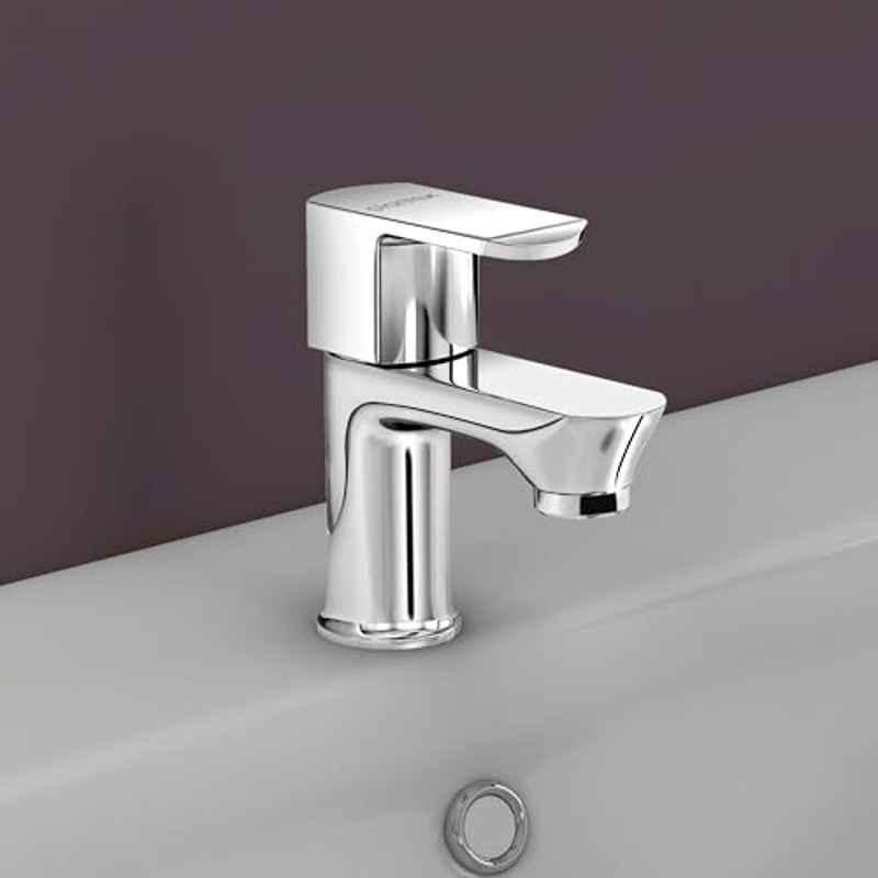 Plantex Pillar Tap for Bathroom with Water Saving Aerator and Brass Spindle/Single Lever Tap for Wash Basin with Teflon Tape/Tap for Table Top Deck Mount Pillar Tap Chrome