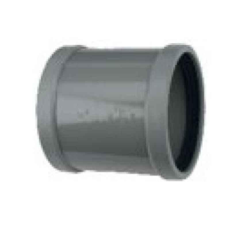 Hepworth 200x200mm PVC Light Grey Push-Fit Pipe Socket, WOGR3064683821