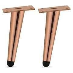 Plantex Heavy Duty Round 6 inch Spare Sofa Legs for Bed Furniture/Sofa Legs for Furniture Fitting/Table Legs/Sofa Leg Set of 2 Pcs Rose Gold