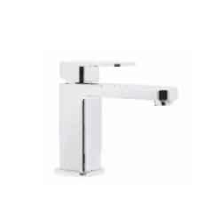 Somany Kenzo Brass Chrome Finish Single Lever Basin Mixer with Braided Hose Set, 272110270011