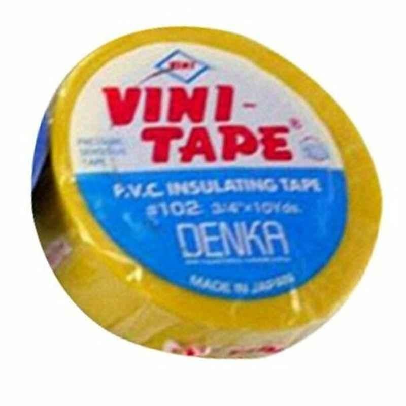 Vini Electrical Insulation Tape, 119920, 10 m, Yellow, PK10