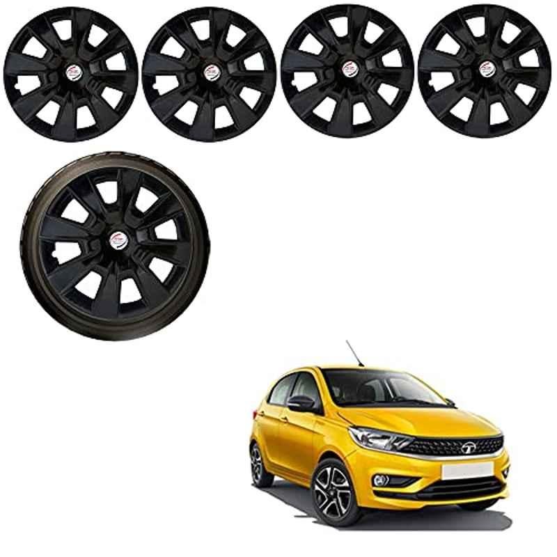 Auto Pearl 4 Pcs 14 inch ABS Black Car Wheel Cover Set for Tata Tiago 2020 �XT & XZ