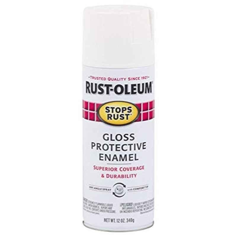 Rust-Oleum Stops Rust 12oz White 7792830 Gloss Protective Enamel Spray Paint
