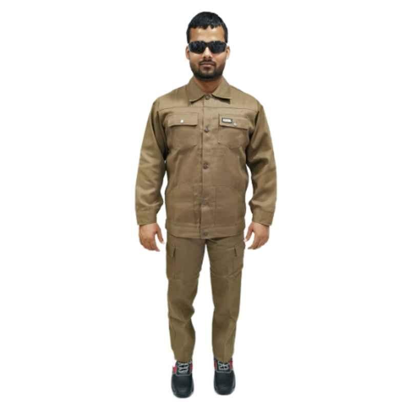 Armour Production Twill Brown 2Pc Pant & Shirt, Size: 5XL