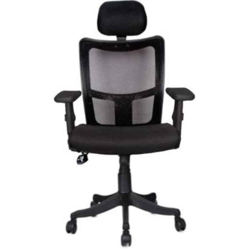 Rajpura Brio High Back Black NB Adjustable Arms Revolving Office Chair, RSE204-Black