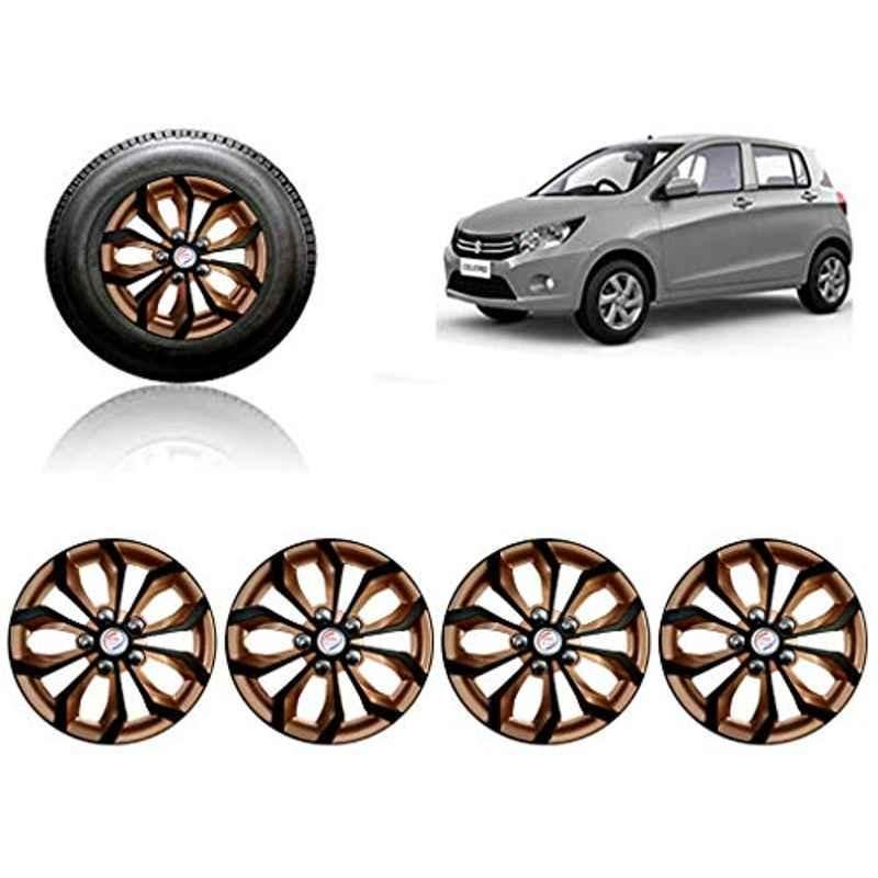 Auto Pearl 4 Pcs 14 inch ABS Black & Copper Car Wheel Cover Set for Maruti Suzuki Celerio VXI