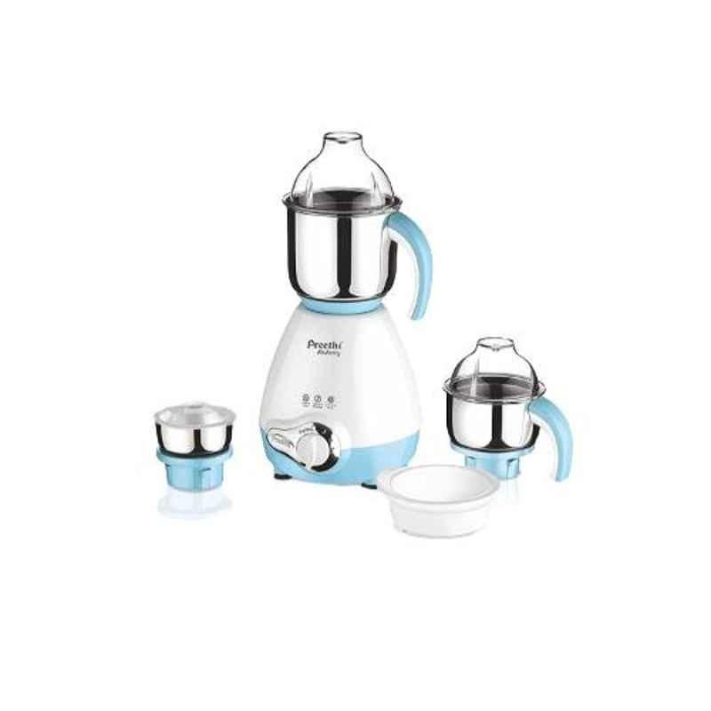 Preethi Blueberry White & Sky Blue 750W Mixer Grinder