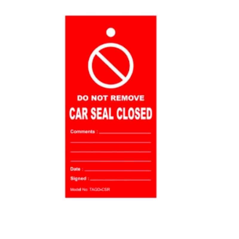 Loto 80x160x0.5mm Metal Red Tag Car Seals, TAGD-CSR